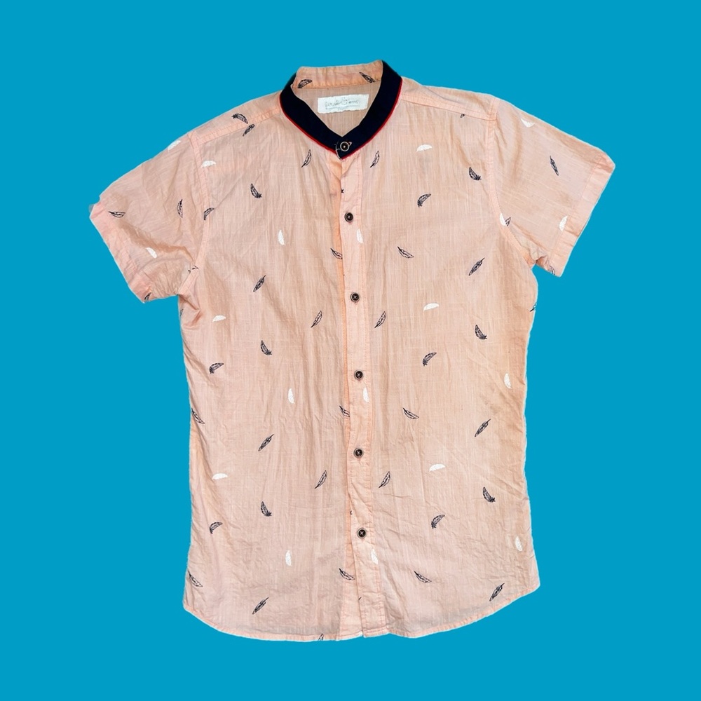 Dress shirt (S) With Feather Pattern